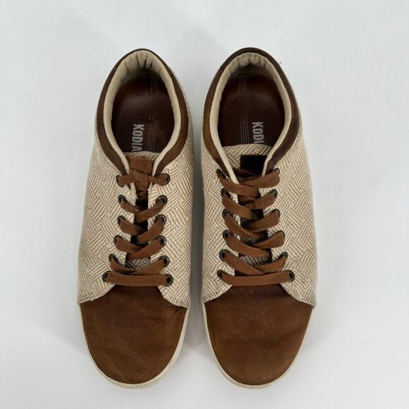 Kodiak Indra Sneaker Womens 9.5 Low Top Textile Brown Leather Canvas Lace Up - Picture 3 of 8